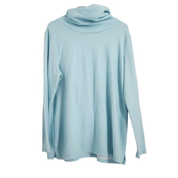 Chico's Sweaters - Chico’s Light Blue Cowl Neck Pullover Sweater Size 2 (Fits Like Large)